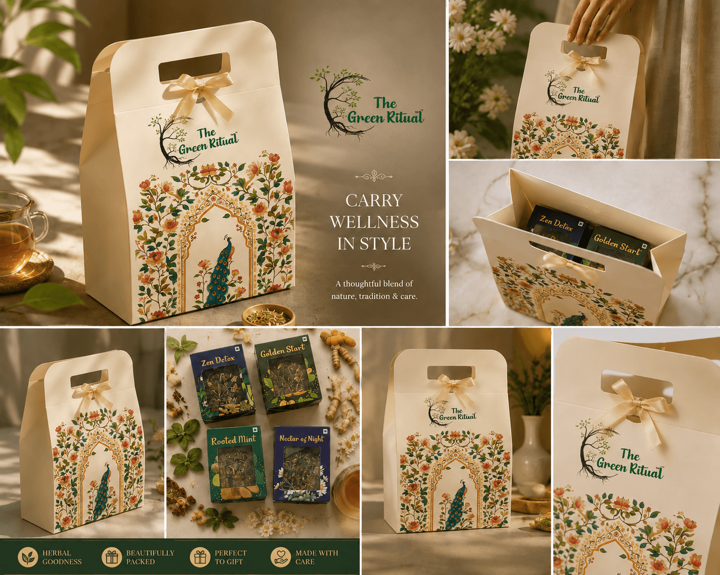 Carry Wellness Tote — Ivory Bloom gallery image 3