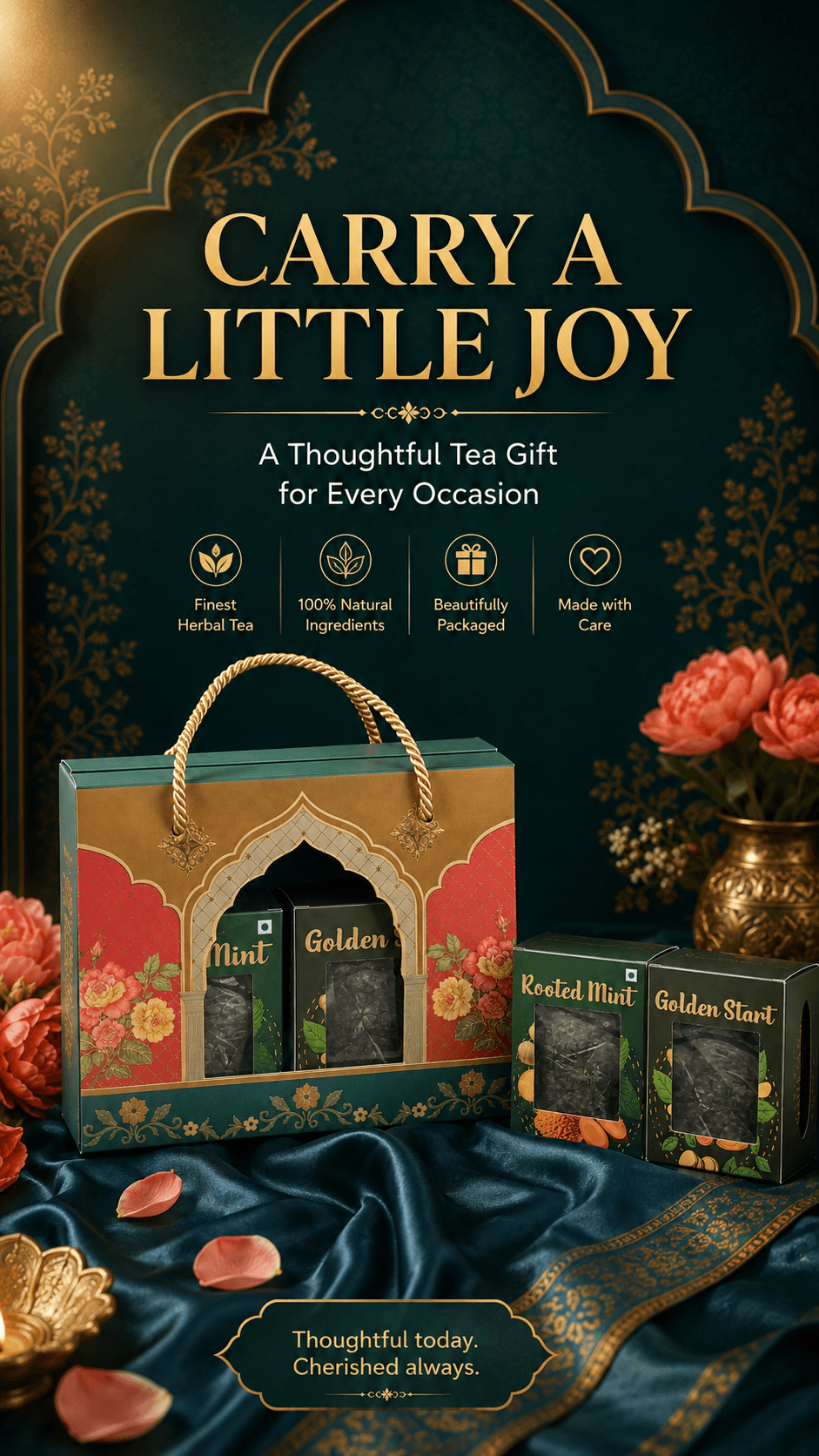 Carry Wellness Tote — Emerald & Gold gallery image 4