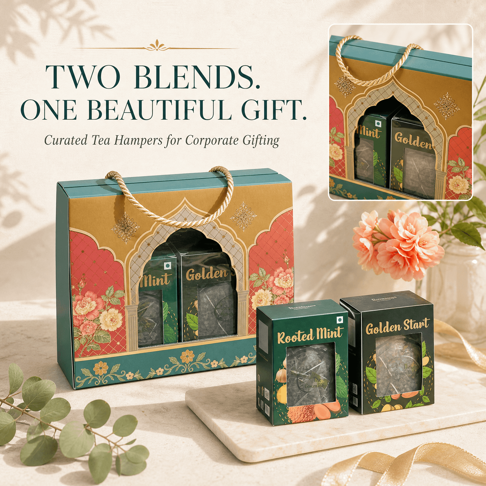 Carry Wellness Tote — Emerald & Gold gallery image 2
